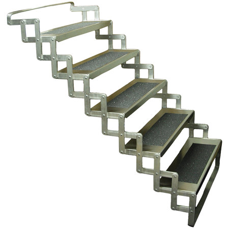 C.R. BROPHY C.R. Brophy AS25 Aluminum 24" Wide Scissor Steps - 5 Step, 40" - 48" Extension AS25